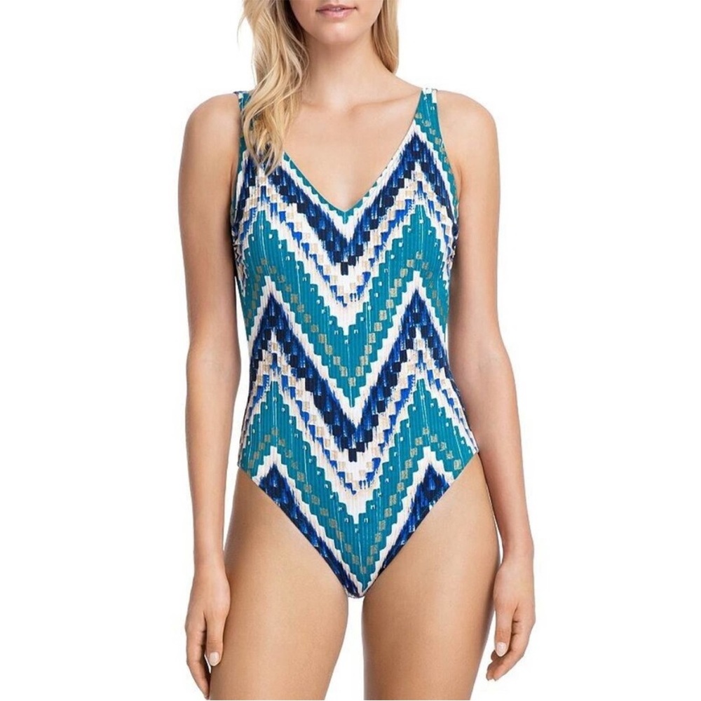 Gottex Moroccan Jewel V-Neck Swimsuit